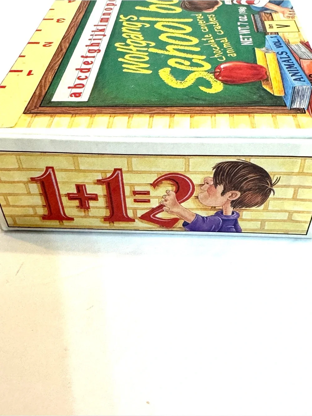 Vintage Wolfgang Candy School Box Classroom Scene Retro 1980s Pencil Box